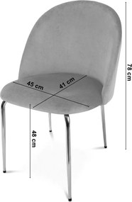 Étkezőszék INCA VELVET arany lábakkal, rózsaszín