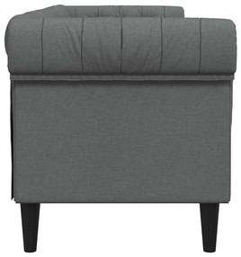 Chesterfield kanapé Sötétszürke 201.5 x 74.5 x 74.5 cm szövet