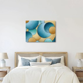 Az absztrakciós körök képe (üvegen) (70x50 cm)