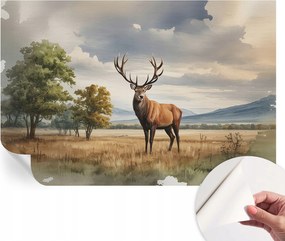 Design fali fotótapéta öntapadós fenséges szarvas 104x70