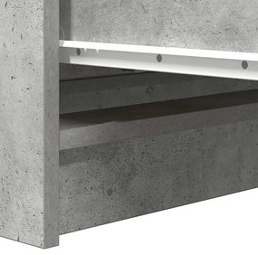 betonszürke szerelt fa tálalószekrény 80x35x76 cm