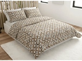 Mikroszálas ágyneműhuzat CIRELLO barna-szürke Ágyneműhuzat mérete: 2 db 70 x 90 cm | 200 x 220 cm