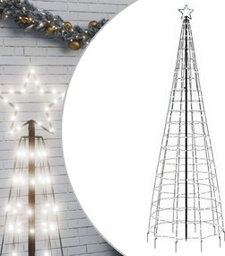 vidaXL hideg fehér LED karácsonyfa tüskékkel 570 LED 300 cm