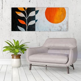 Kép - Növény és nap absztrakciója (120x50 cm)