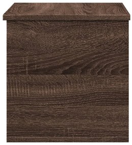 barna tölgy színű szerelt fa tárolóláda 60 x 35 x 35 cm