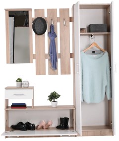 Akasztós szekrény, sonoma tölgy/fehér, ASTER