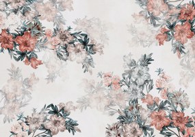 Fali fotótapéta m2-re piros virágok flizelina