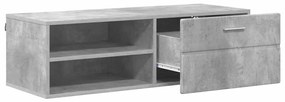 TV szekrény fiókkal Magasfényű fehér 100.5 x 39 x 30 cm Faanyag