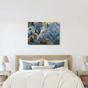 Kép - Lovak arany háttérrel (70x50 cm)