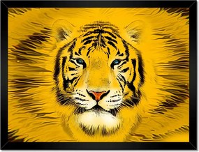 Poszter keretben 40x30 Sárga tigrisfej