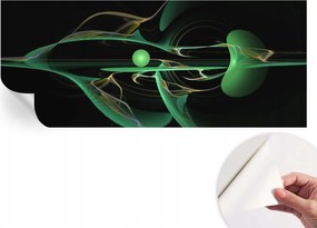 Dekoratív öntapadós fotótapéta Hálószobába Zöld hullámok 250x104 cm