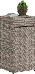 vidaXL szürke polyrattan kerti tárolószekrény 55 x 55 x 111 cm