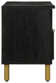 fekete szerelt fa TV-szekrény 100 x 33 x 46 cm