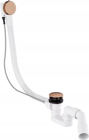 Kádszifon Automata Tekerőgombos Réz Fényes Omnires Szett