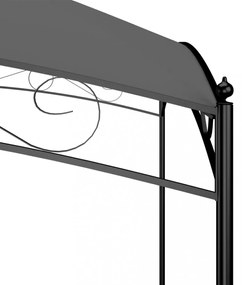 antracitszürke pavilon 3 x 3 x 2,65 m 180 g/m²