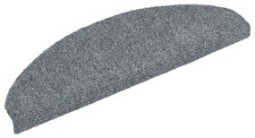 30 db öntapadós lépcsőszőnyeg, 65 x 21 x 4 cm, világosszürke, nagy félkör alakú