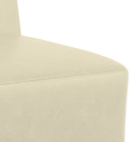 krémszínű műbőr kanapéfotel 55 cm