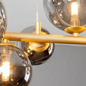 Brilagi - LED Csillár zsinóron MILLA 10xG9/3W/230V arany/füstös