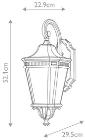Feiss - Kültéri fali lámpa COTSWOLD LANE 2xE14/60W/230V IP44 fekete