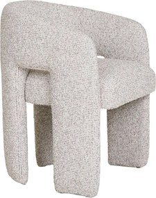 Világosszürke kárpitozott karfás étkezőfotel Monroe – House Nordic