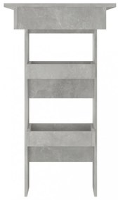 betonszürke fatermék fali bárasztal 102 x 45 x 103,5 cm