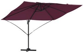 Cantilever Roma Napernyő Piros és Fekete 352 x 251 x 260 cm