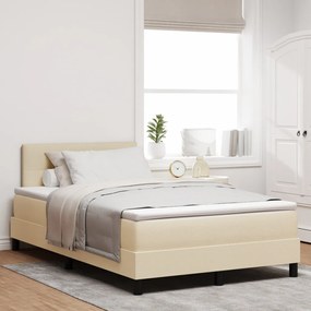 Boxspring Ágy matraccal Krém 120x200 cm Szövet