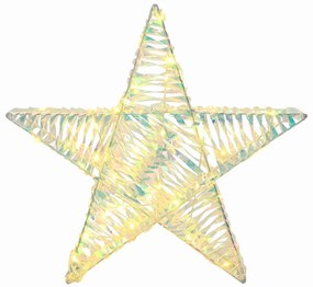 3D Csillag 50 LED-del Meleg fehér 55 x 52.5 x 9 cm PET