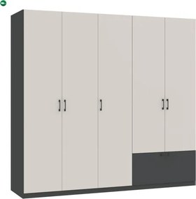 ALTA WARDROBE 5D1S ANTHRACITE+CASHMERE