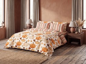 Flanel ágynemű PUMPKINS & STRIPES színes Ágyneműhuzat mérete: 70 x 90 cm | 140 x 200 cm