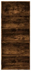füstös tölgy színű szerelt fa könyvszekrény 80 x 30 x 189 cm