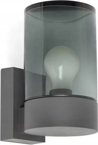 Faro Kila fali lámpa, IP65, E27, sötétszürke, füstüveg, kültéri használatra