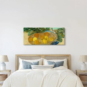 Kép - Vincent van Gogh, Still Life of  Oranges and Lemons with  Blue Gloves, reprodukciók (120x50 cm)