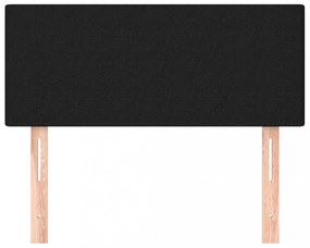 fekete szövet fejtámla 100x5x78/88 cm