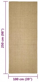 természetes szizálszőnyeg 100x250 cm