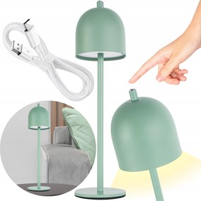 Asztali Éjjeli Lámpa Zöld Vezeték Nélküli Érintőképernyős Lámpa Usb Zöld