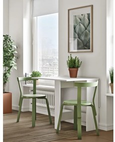 Bővíthető étkezőasztal fehér asztallappal 76x28 cm Papillon – TemaHome