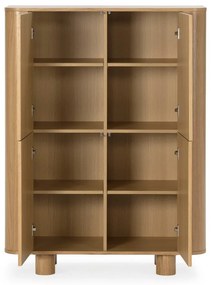 Natúr színű szekrény tölgyfa dekorral 100x133x40 cm Padoc – MOME