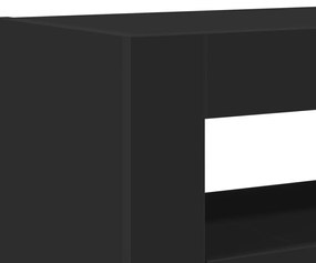Oldalszekrény Fekete Műanyagfa 116 x 30 x 75 cm Oldalszekrény