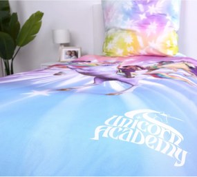 Herding Pamut ágynemű Unicorn Academy , 135 x 200 cm, 80 x 80 cm, 135 x 200 cm, 80 x 80 cm