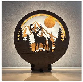 Li-Go 23592/DUB2 - LED dimmelhető asztali dekoráció LED/12W/230V 20x22 cm tölgy