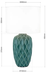 Orion - TORTUGA asztali lámpa 1xE27/40W/230V zöld/fehér