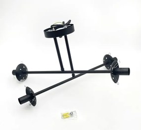 Brilagi - MALIVA felületre szerelhető csillár 4xE14/15W/230V fekete/átlátszó