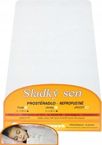 Vízálló Jersey illesztett lepedő 90x200 1 fehér