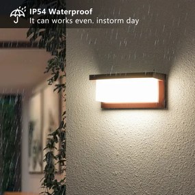 Brilagi - LED RGBW kültéri fali lámpatest BRICKY 1xE27/15W/230V barna IP54