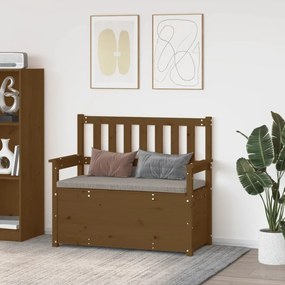 mézbarna tömör fenyőfa pad 112,5x51,5x96,5 cm