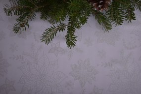 Abrosz Foltálló 140X180 CM Fehér Ezüst Betlehemi Csillag Karácsony Körül