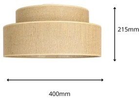 Mennyezeti lámpa BOHO 1xE27/60W/230V átm. 40 cm bézs