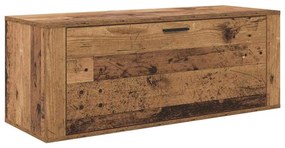 Cipőszekrény polcokkal ajtóval Régi fa 100 x 35 x 38 cm Faanyag