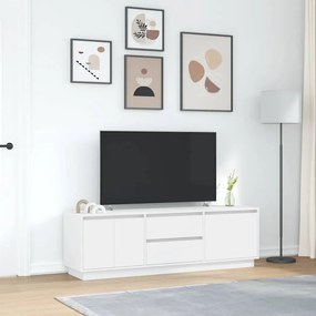 fehér TV-szekrény LED-lámpákkal 160,5x41x50 cm